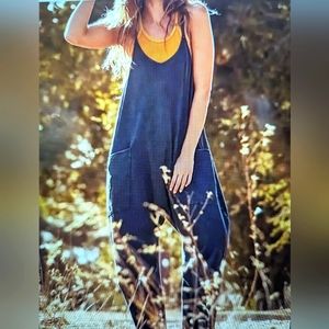 Jumper Grey Spaghetti Strap with Pockets